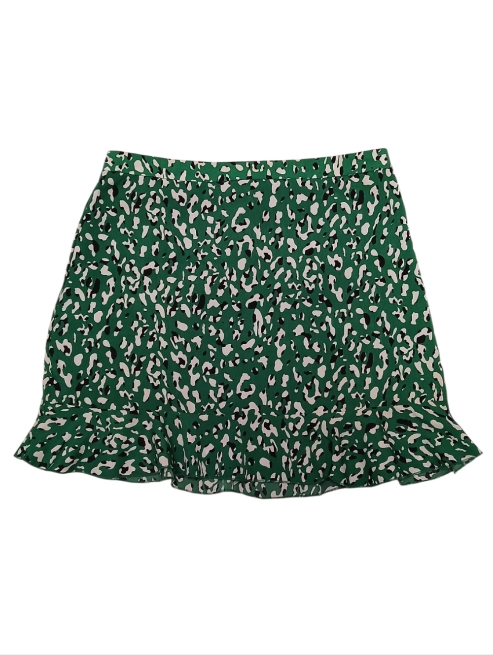 Superdown Women's Animal Print Kelly Ruffle Mini Skirt-Size Medium